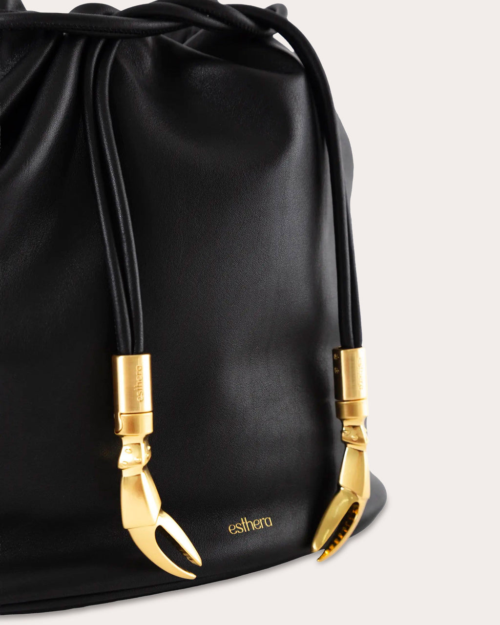Crab Claw Leather Pouch Bag
