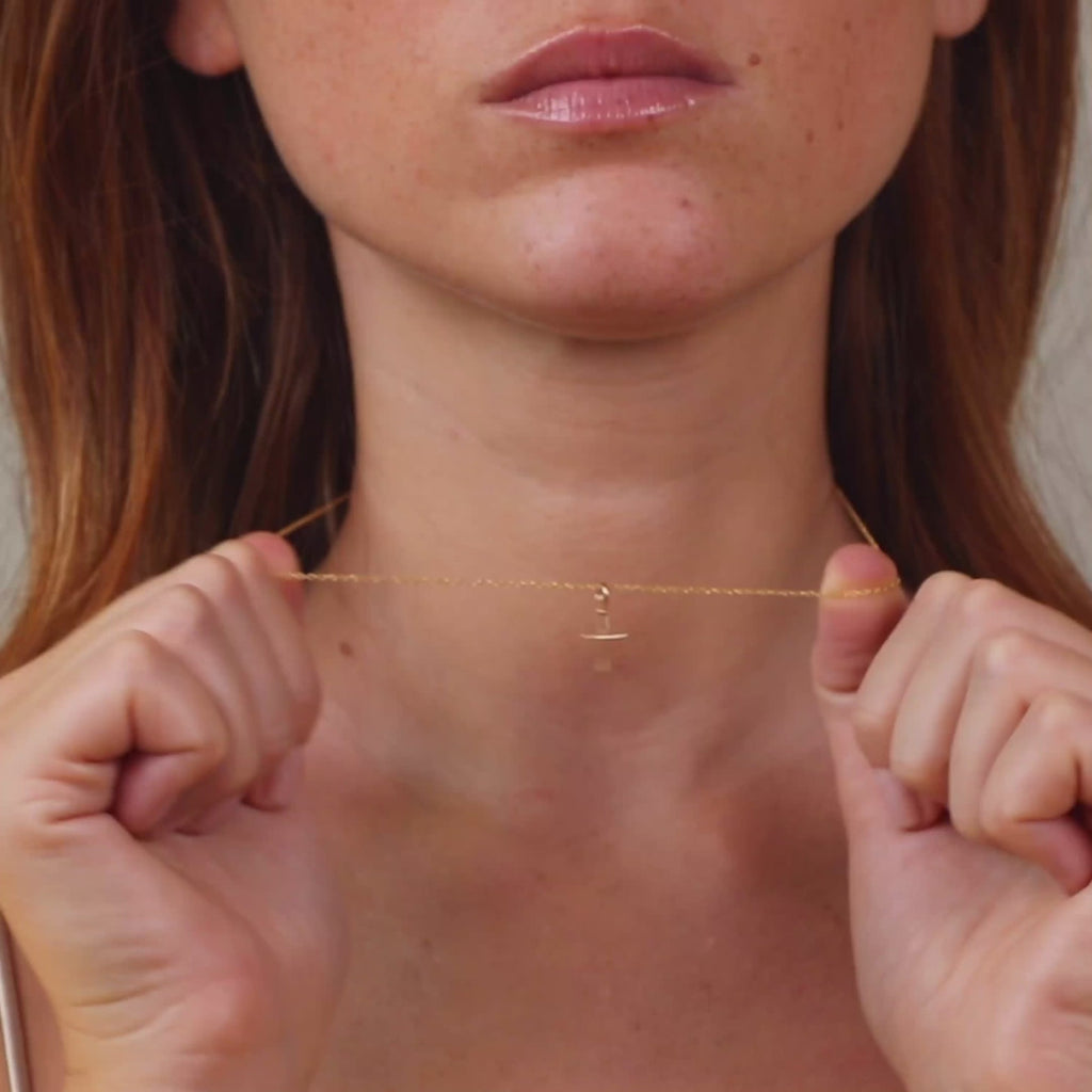 14K Gold-Filled Cross Charm Pendant Necklace