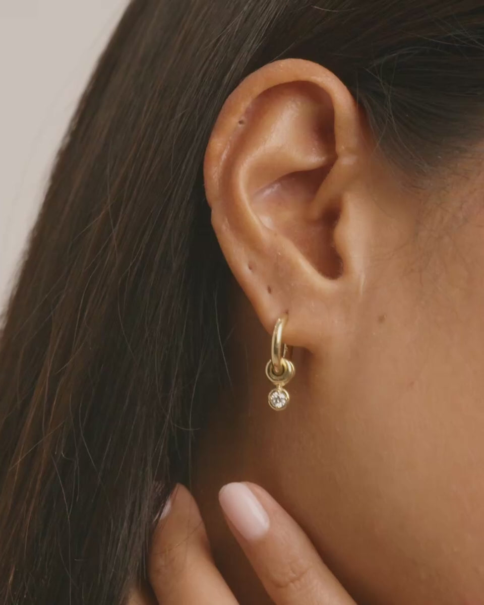 Diamond & 18k Gold Zahra Hoop Earrings
