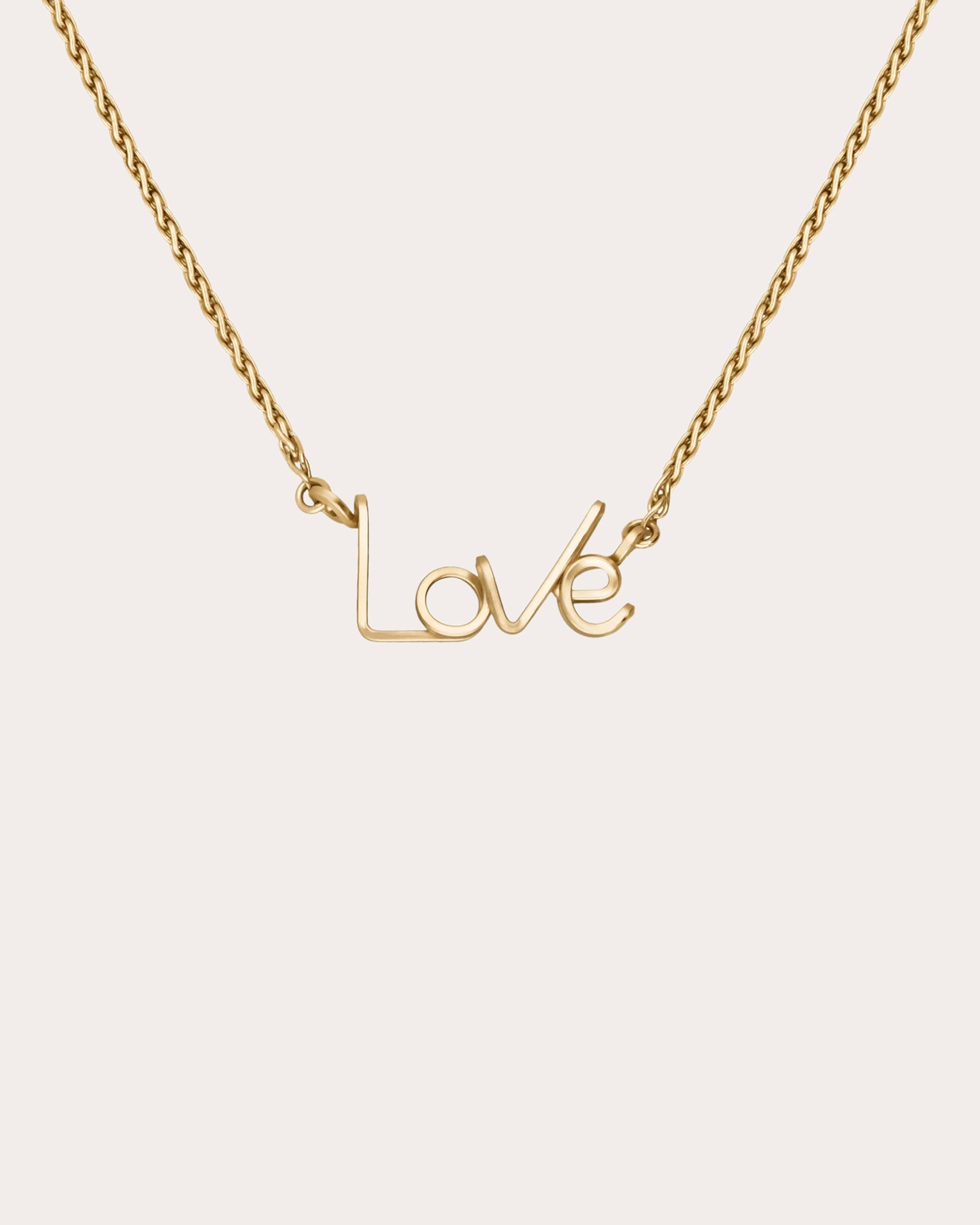 'Love' 14K Gold-Filled Pendant Necklace