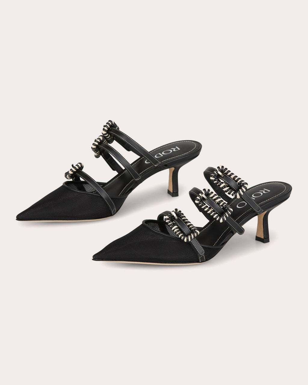 Paige 55 Mesh Leather Mule