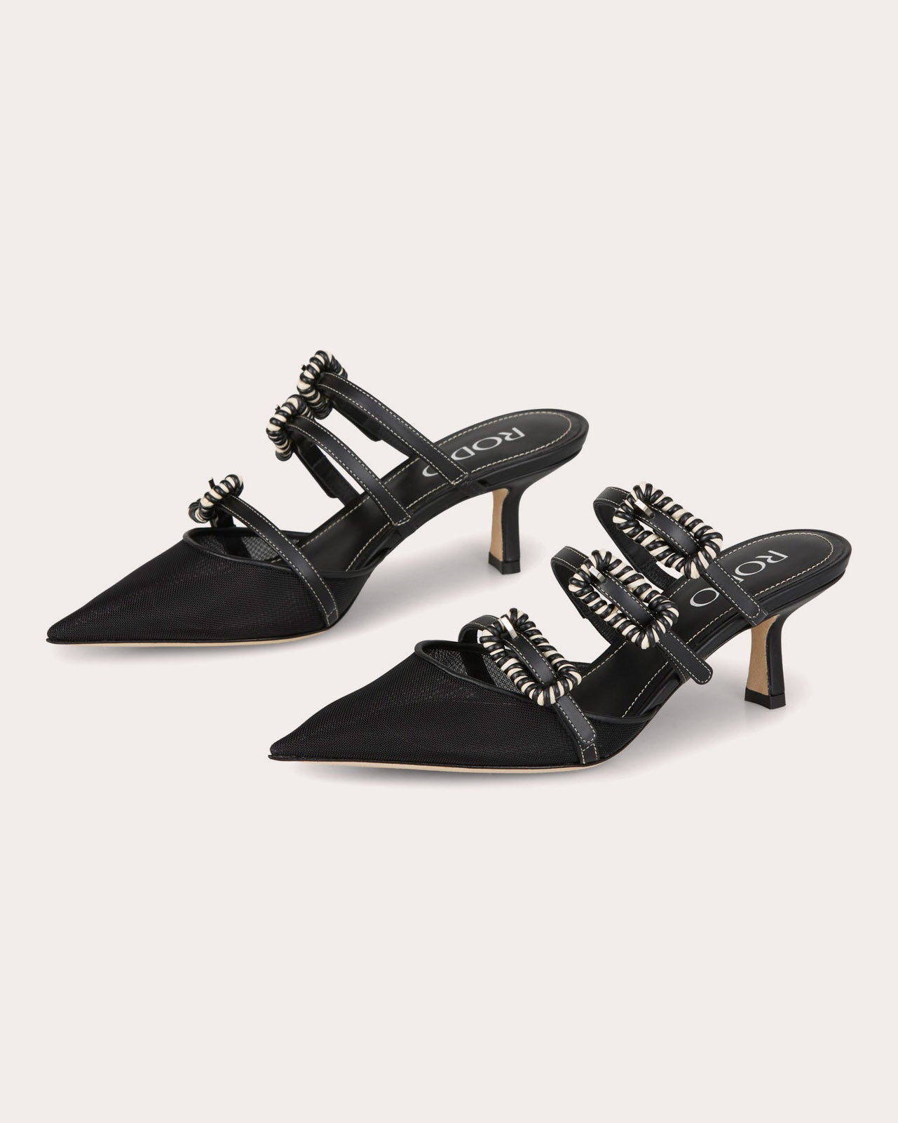 Paige 55 Mesh Leather Mule