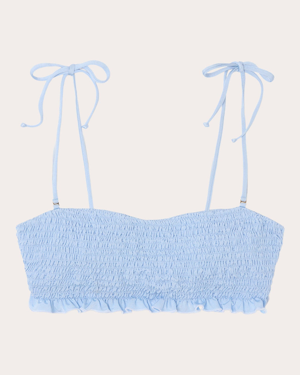 Sea Smocked Bandeau Bikini Top