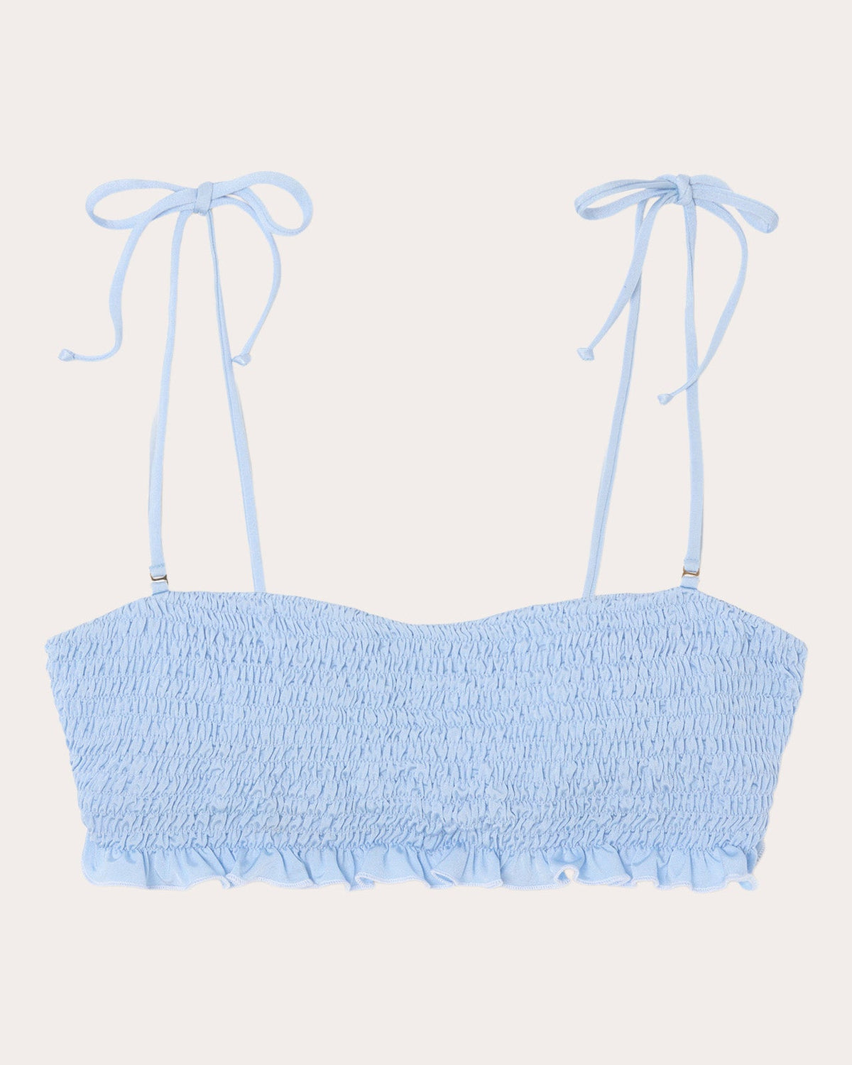 Sea Smocked Bandeau Bikini Top