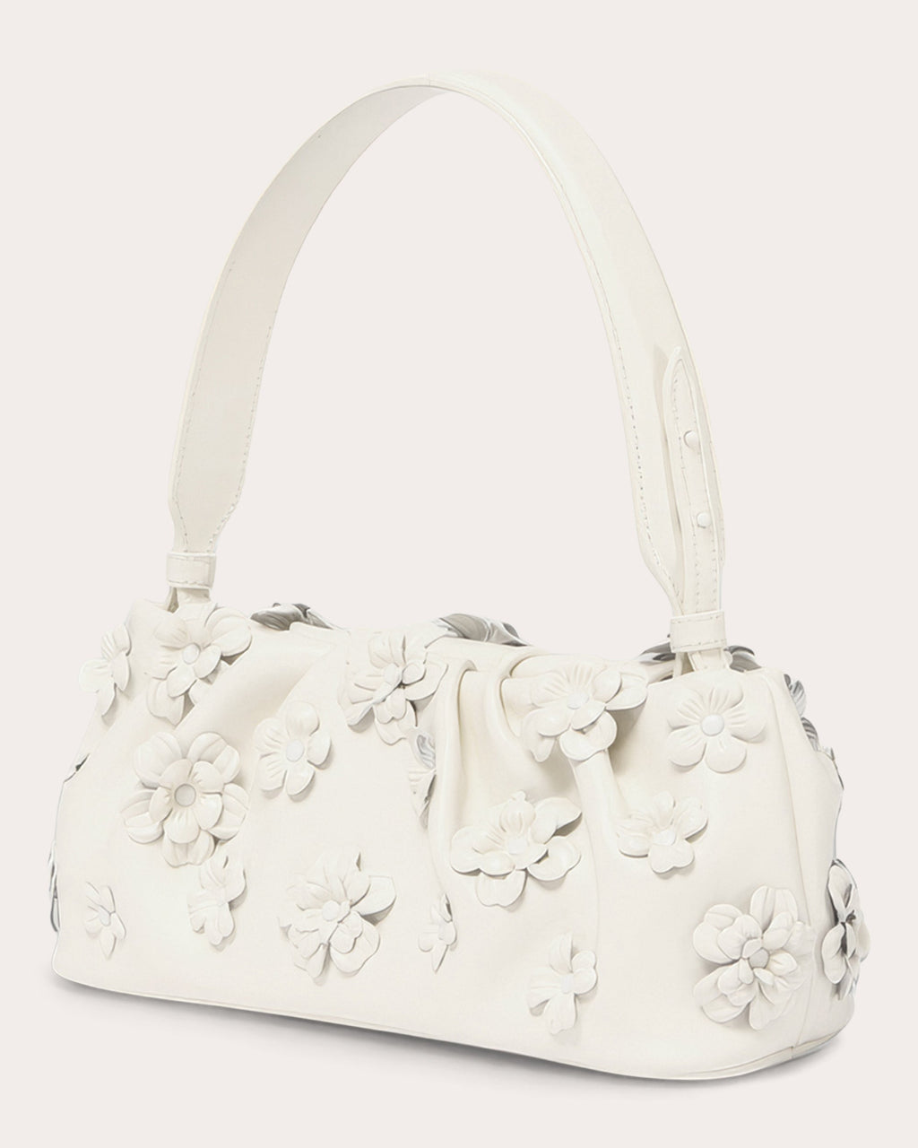 Harlow Floral Appliqué Leather Shoulder Bag