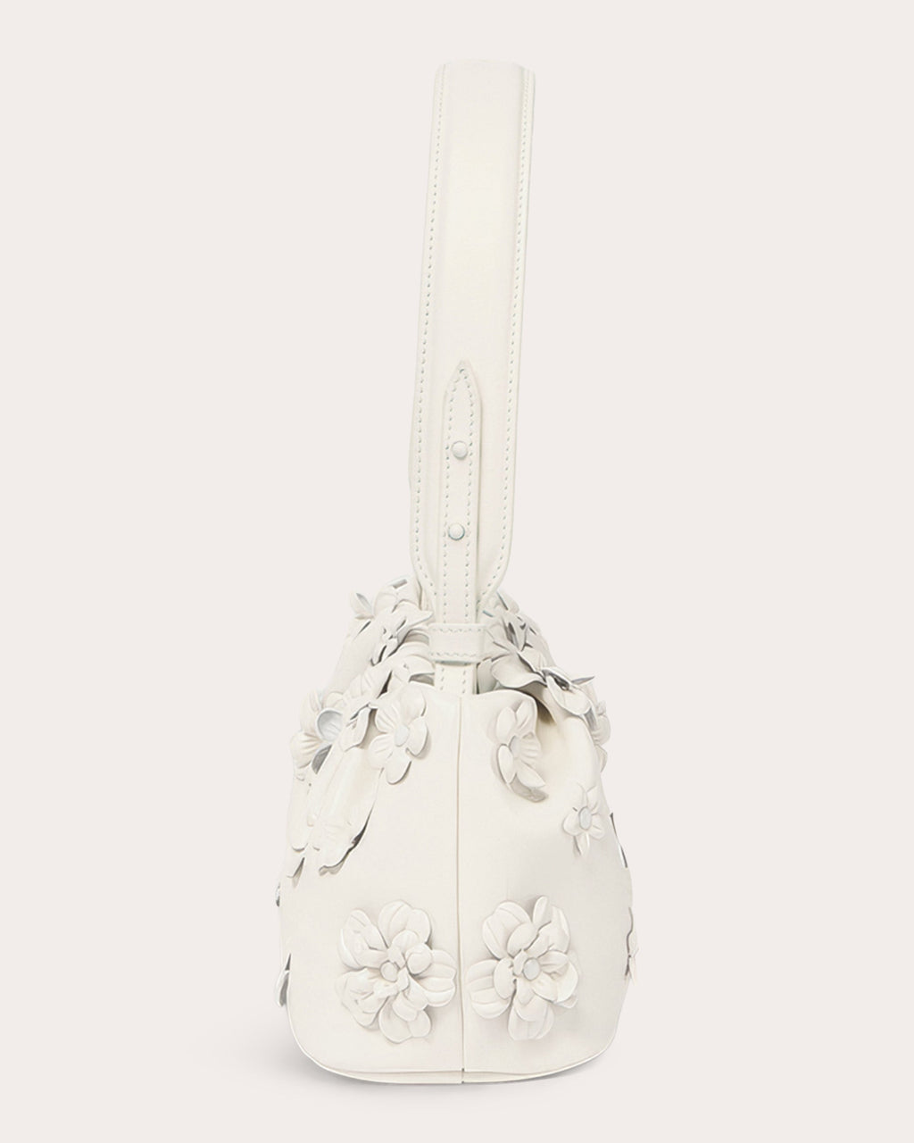 Harlow Floral Appliqué Leather Shoulder Bag