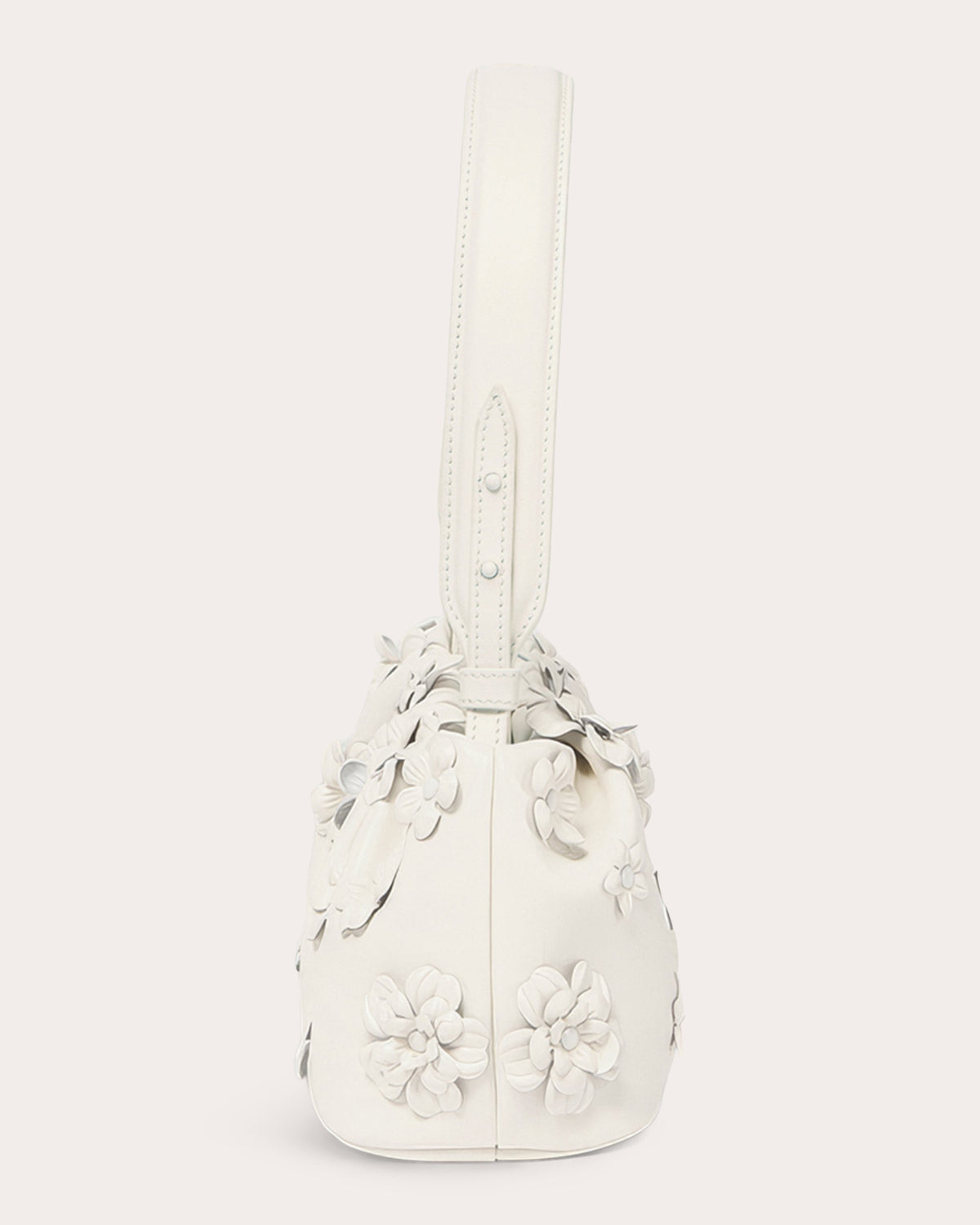 Harlow Floral Appliqué Leather Shoulder Bag