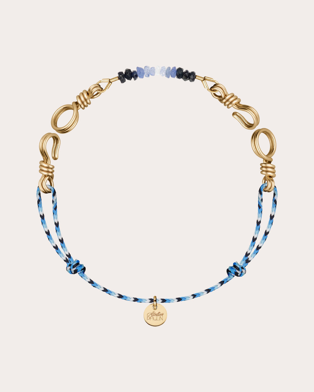 Sapphire Attache-Moi Knot Cord Bracelet
