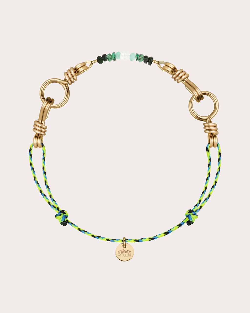 Emerald Attache-Moi Knot Cord Bracelet