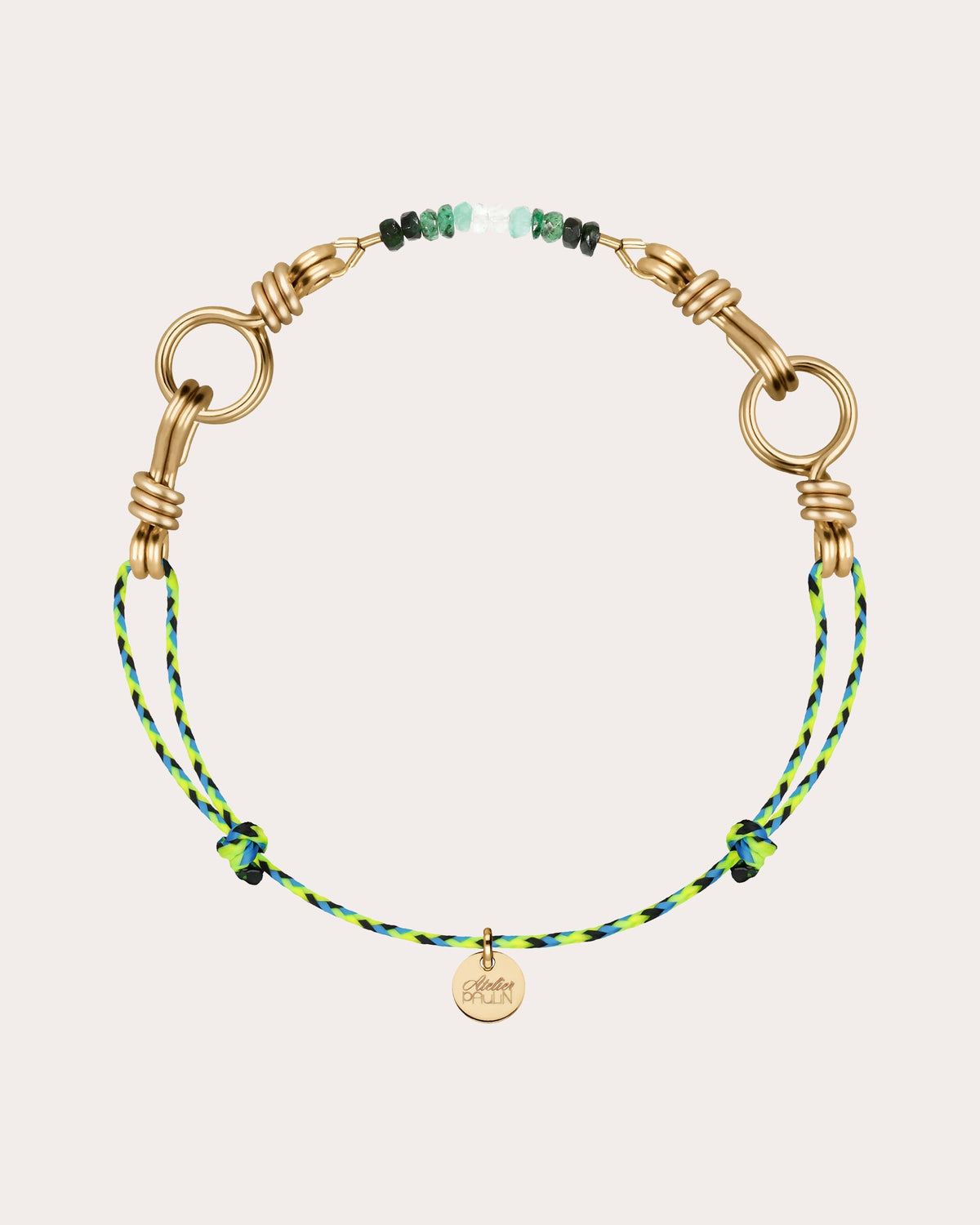 Emerald Attache-Moi Knot Cord Bracelet