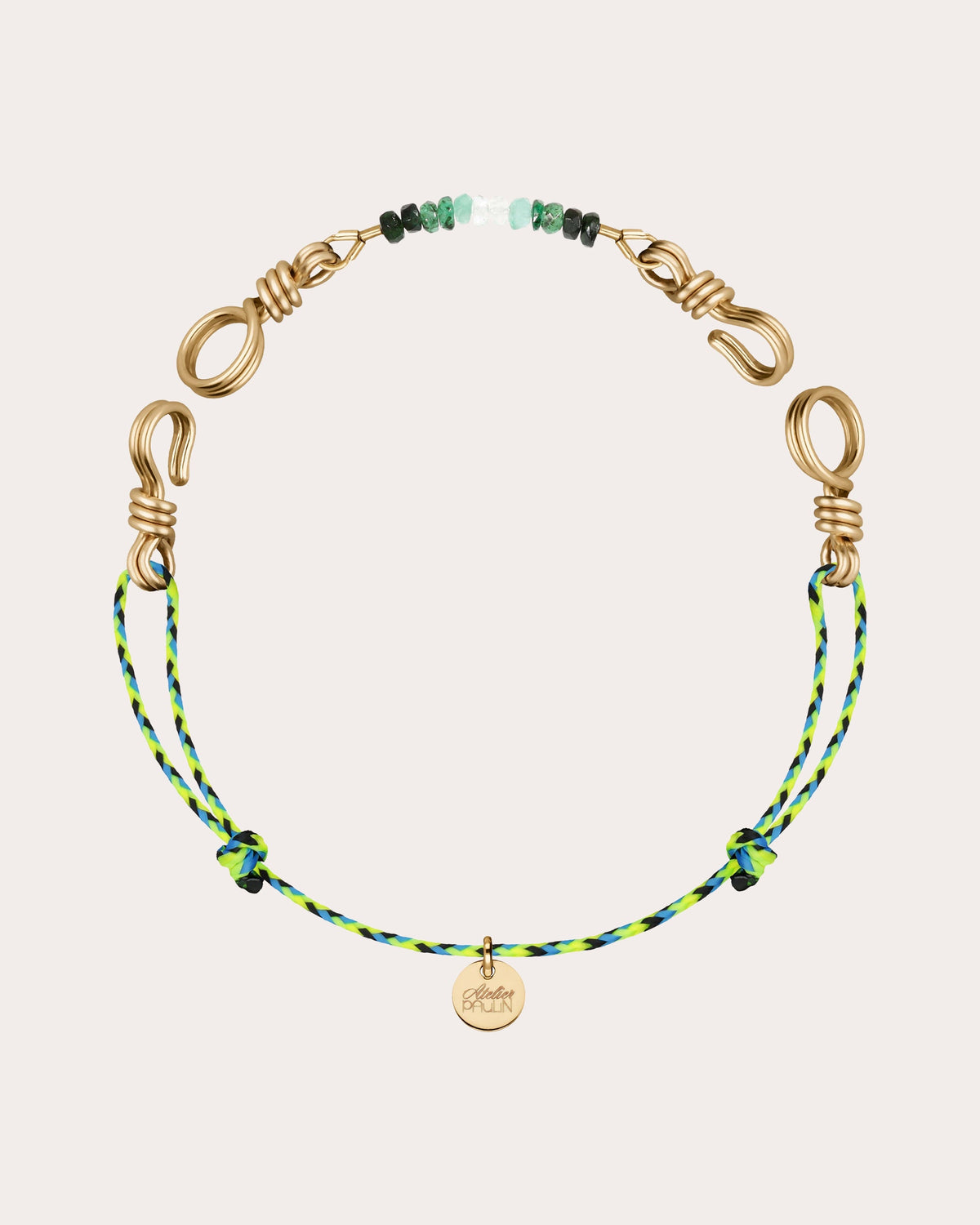 Emerald Attache-Moi Knot Cord Bracelet