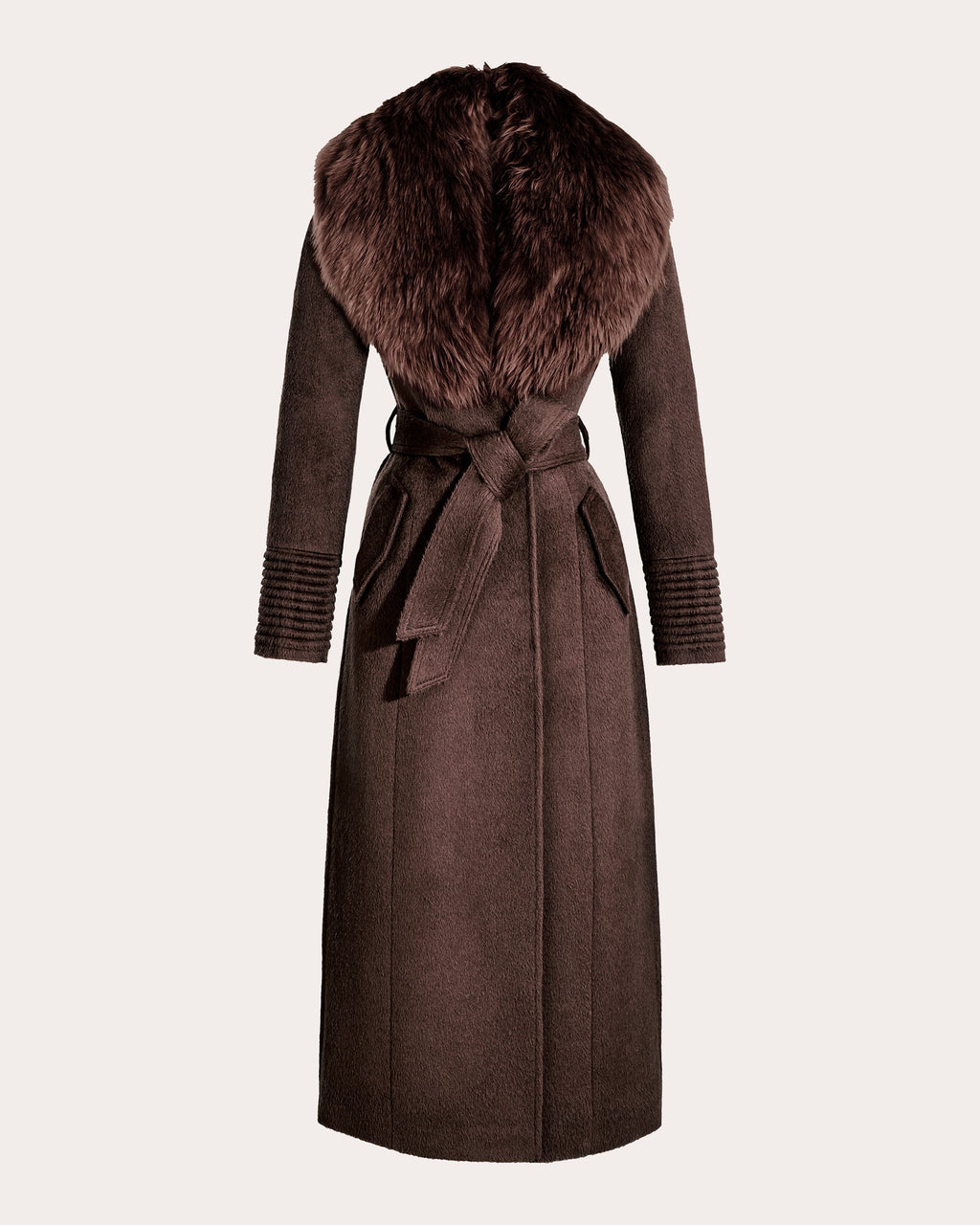 Suri Alpaca Fur Collar Maxi Coat
