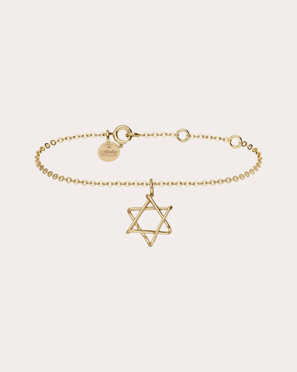 Symbolic Star of David Charm Cord Bracelet