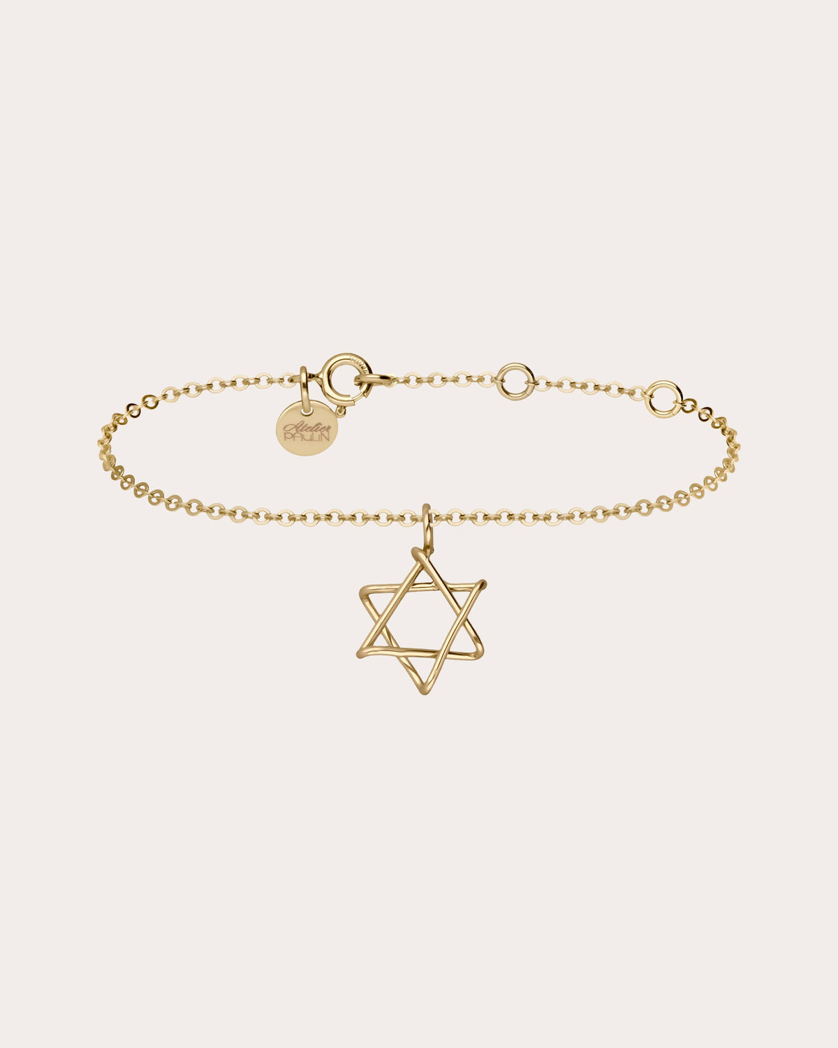 Symbolic Star of David Charm Cord Bracelet