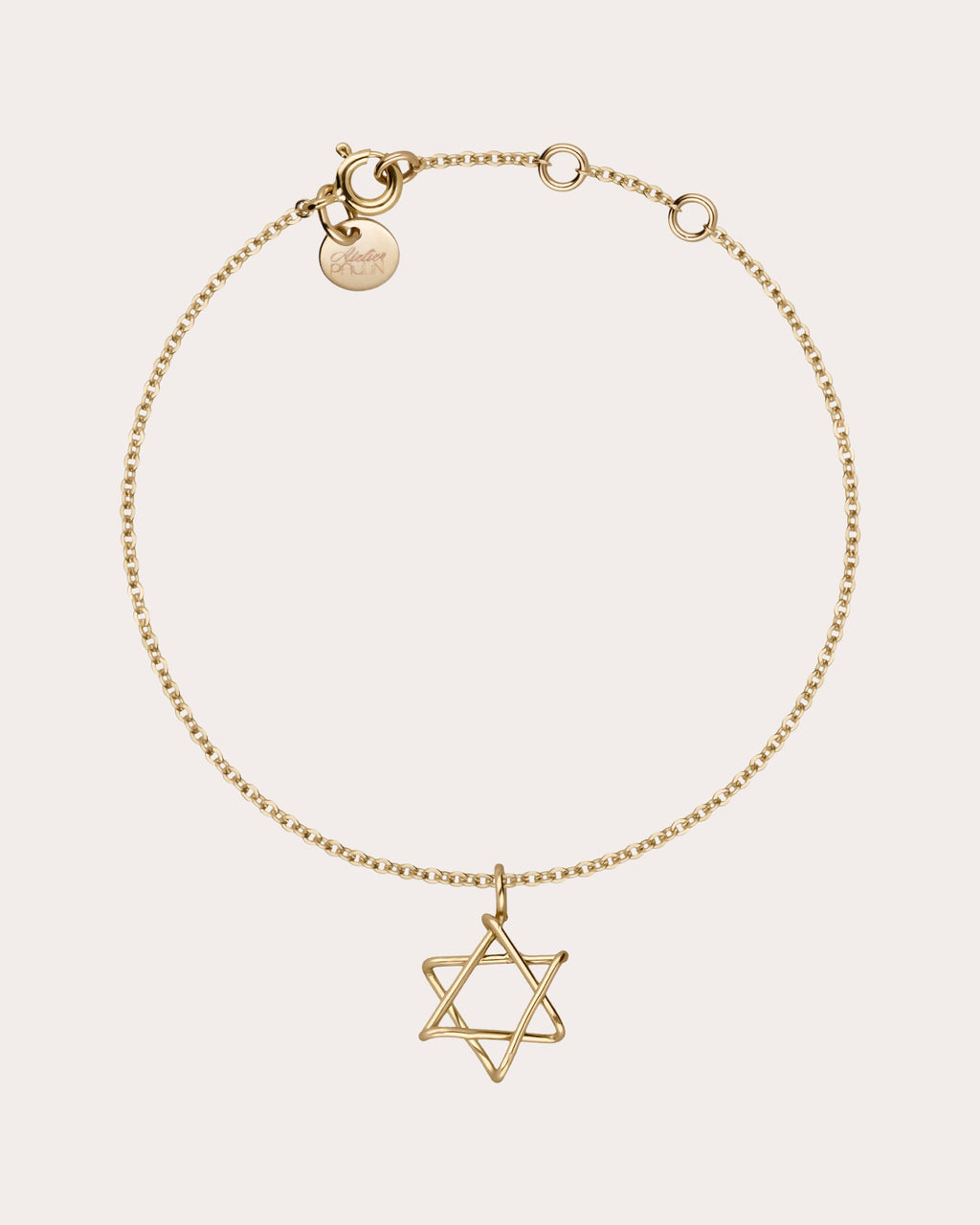Symbolic Star of David Charm Cord Bracelet