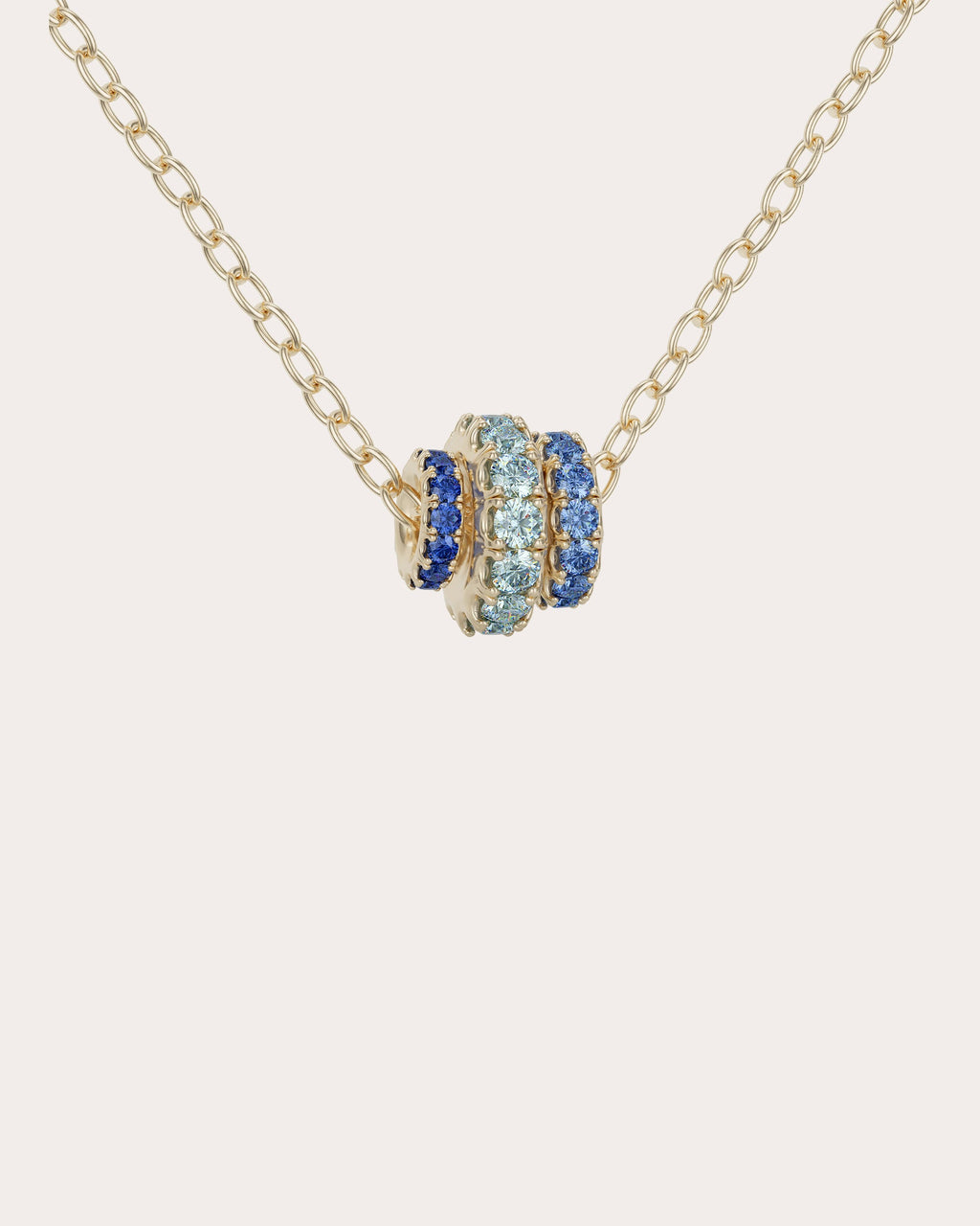 Aquamarine & Sapphire 18k Gold Vesta Bleu Necklace