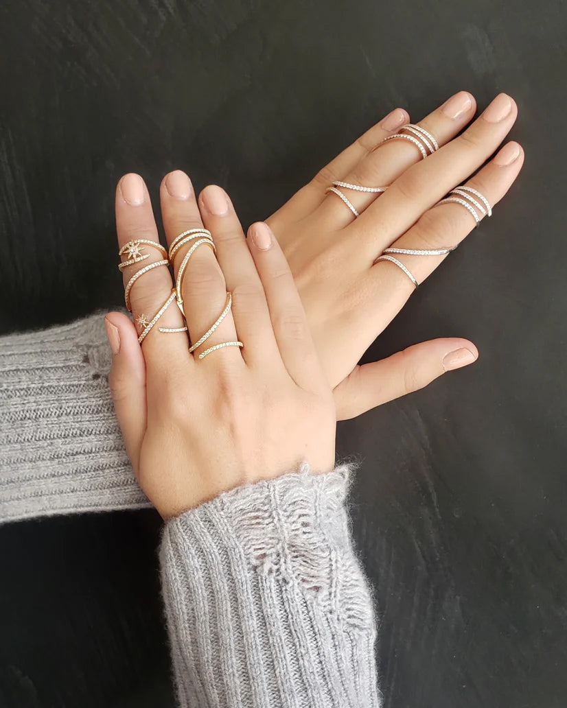 Diamond & 14k Gold Mega Swirl Ring