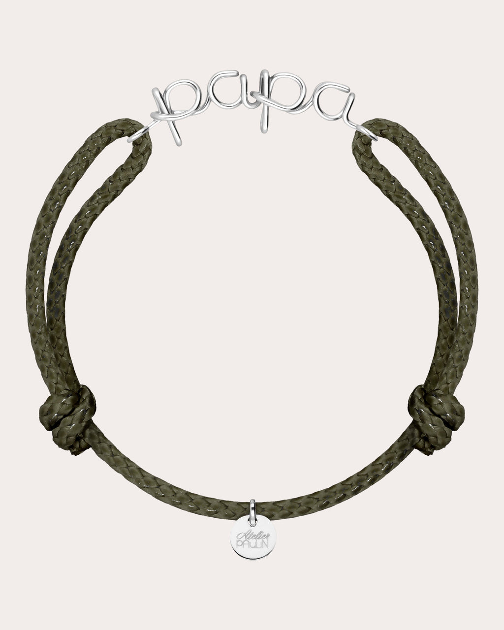 Papa Waxed Cord Bracelet