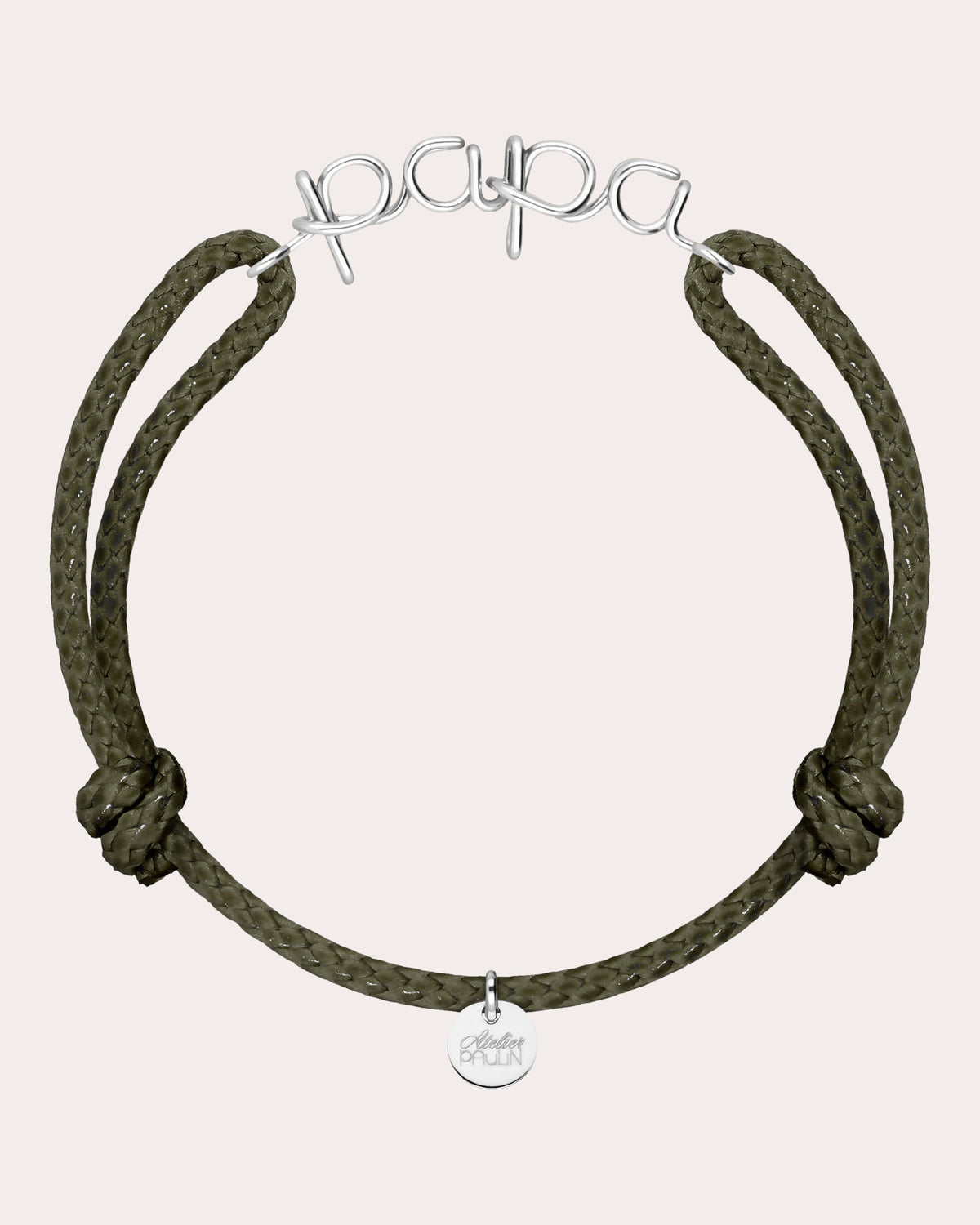 Papa Waxed Cord Bracelet