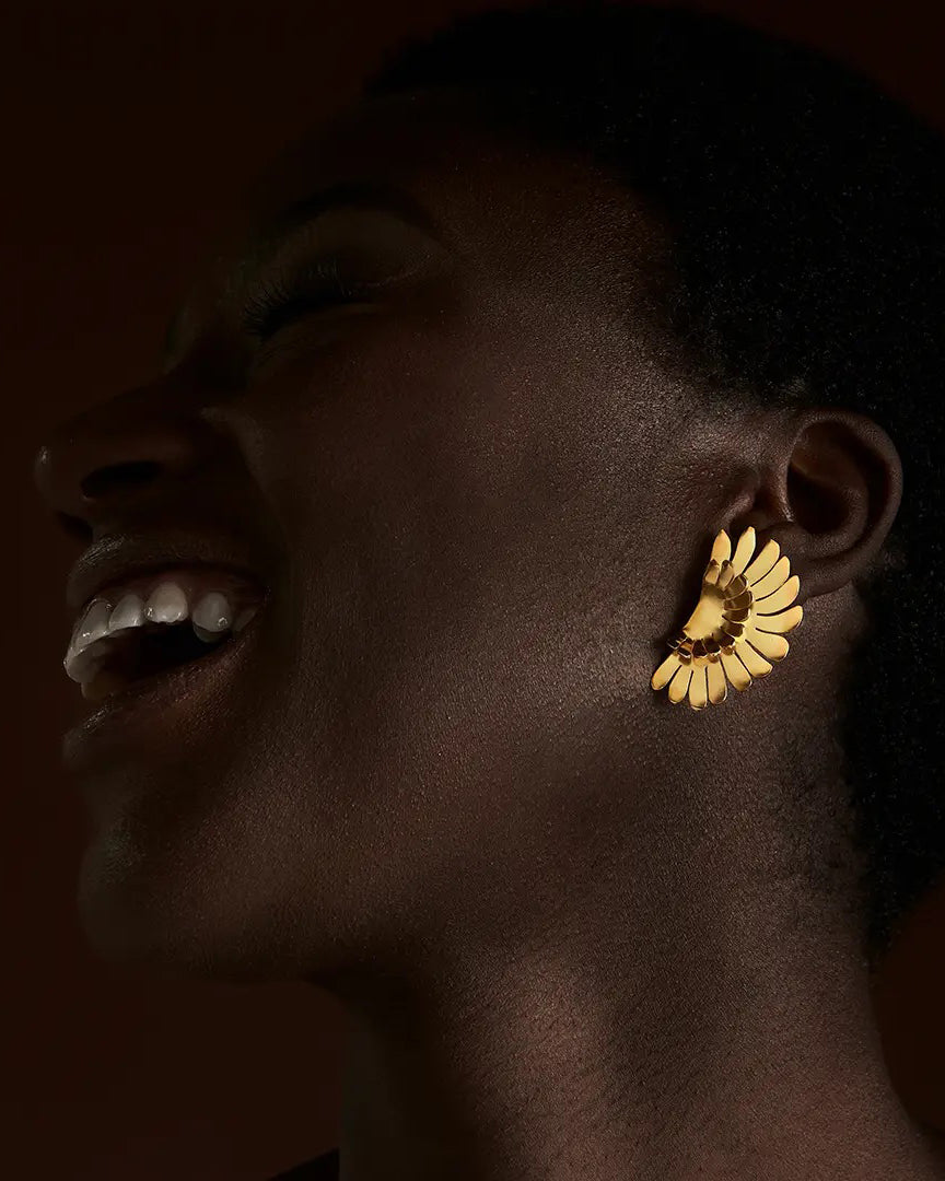 Wings of Abundance Stud Earrings