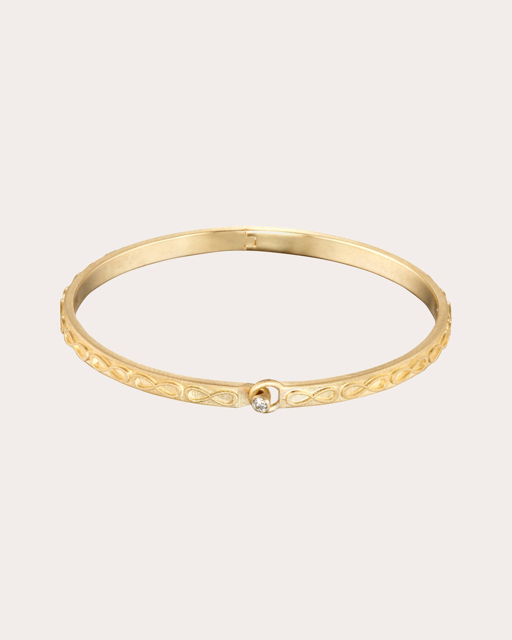 Diamond & 14k Gold Infinity Bangle