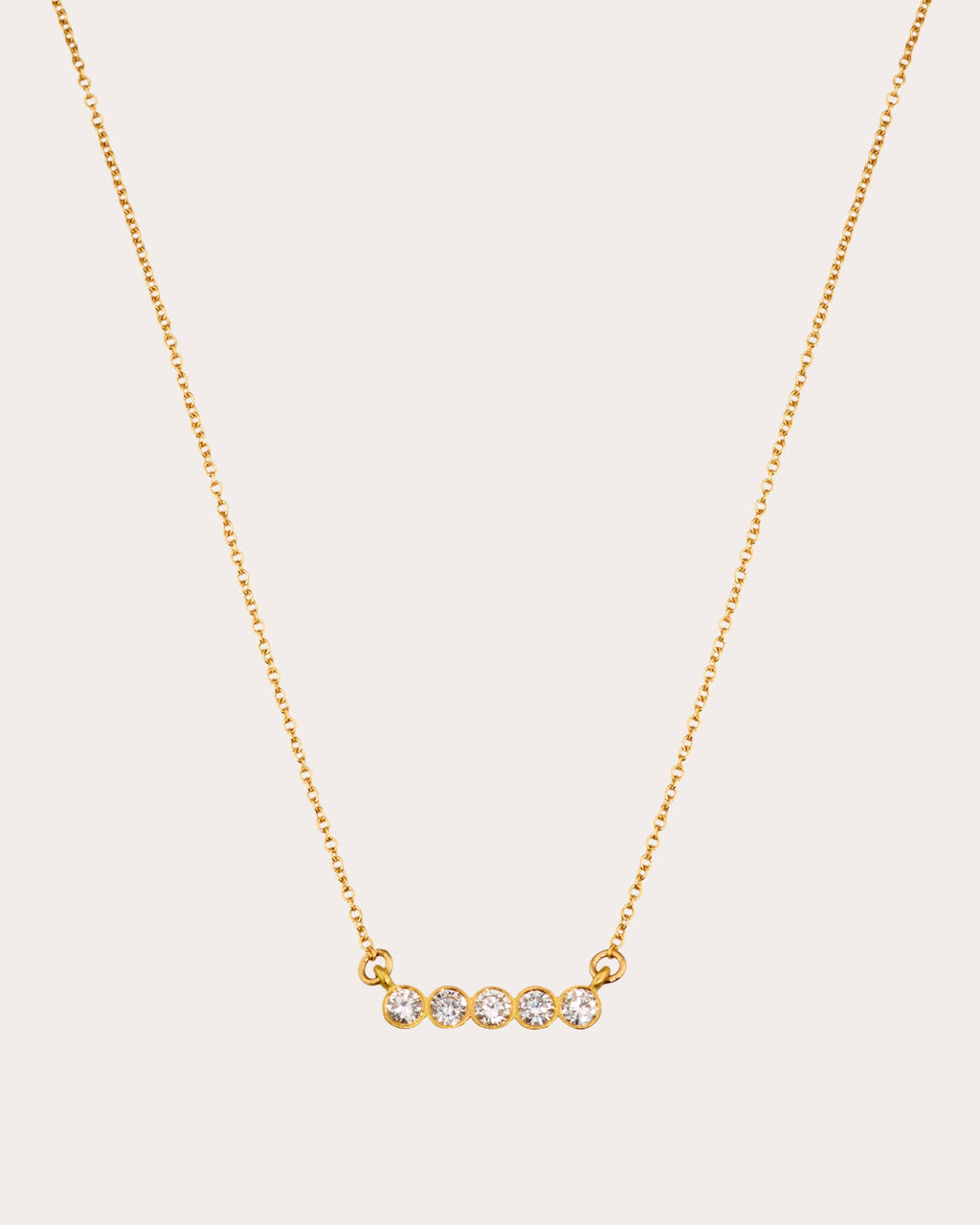 Diamond & 18k Gold Circle of 5ths Pendant Necklace