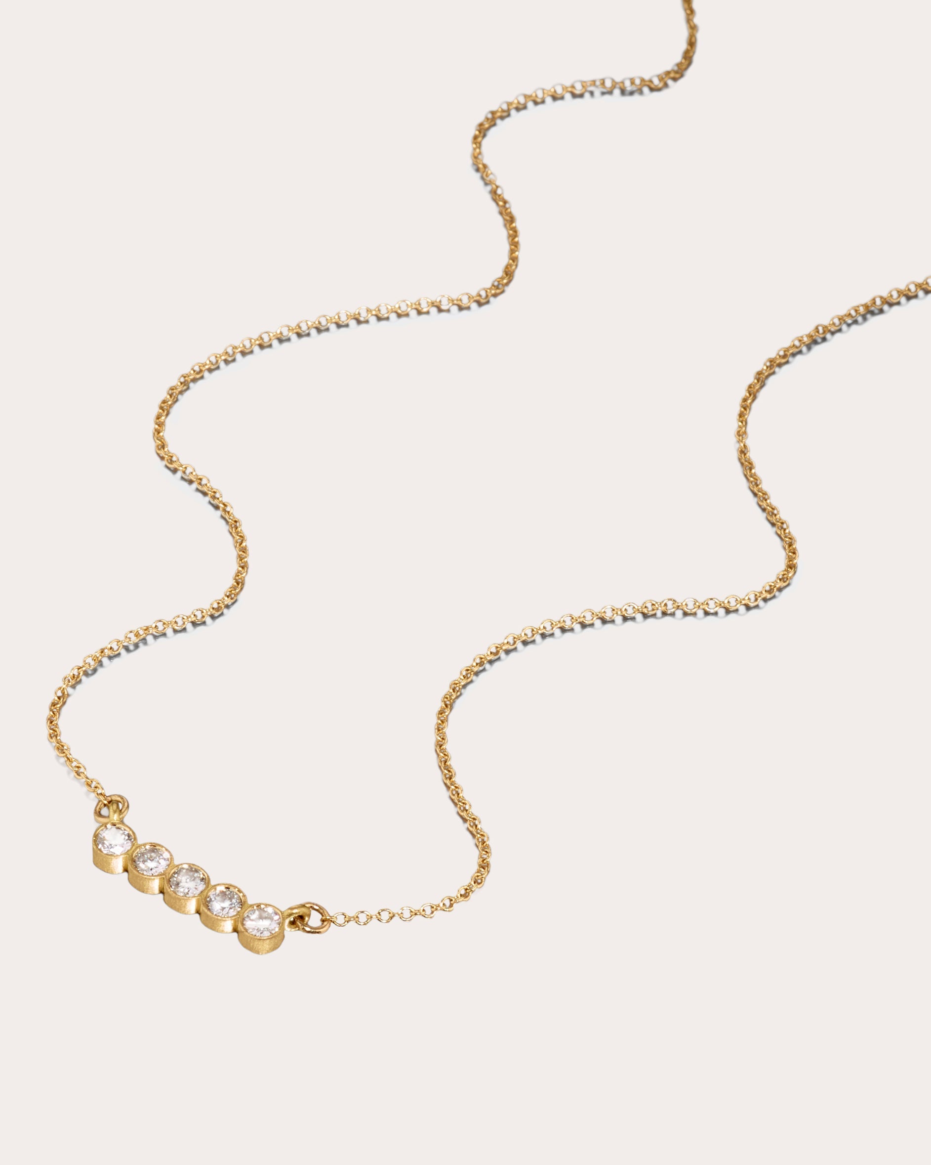 Diamond & 18k Gold Circle of 5ths Pendant Necklace