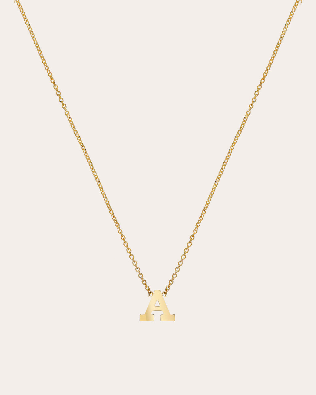 14k Gold Initial Pendant Necklace